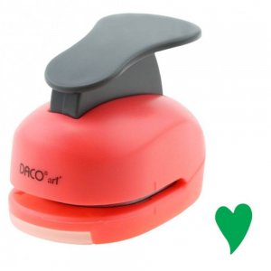 Perforator DACO Hobby, Model Inima 2, Plastic/Metal, Perforare 3.8 cm, Multicolor, Perforatoare Lucru Manual, Perforator Inima, Perforatoare Activitati Creative, Perforatoare in Forma de Inima, Perforatoare cu Model