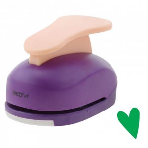 Perforator DACO Hobby, Model Inima 2, Plastic/Metal, Perforare 7.6 cm, Multicolor, Perforator Lucru Manual, Perforator Model Inima, Perforator Activitati Creative, Perforator pentru Felicitari si Invitatii, Perforatoare cu Model