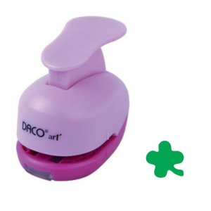 Perforator DACO Hobby, Model Trifoi, Plastic/Metal, Diametru 1 cm, Mov/Roz, Perforatoare Lucru Manual, Perforatoare Activitati Creative, Perforatoare pentru Felicitari si Invitatii, Perforatoare Hartie, Perforator pentru Decoratiuni, Accesorii Craft