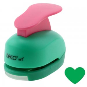 Perforator DACO Hobby, Model Inima, Plastic/Metal, Diametru 2.5 cm, Multicolor, Perforatoare Lucru Manual, Perforatoare Activitati Creative, Perforatoare pentru Felicitari si Invitatii, Perforatoare Hartie, Perforator pentru Decoratiuni, Accesorii Craft