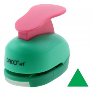 Perforator DACO Hobby, Model Triunghi, Plastic/Metal, Diametru 2.5 cm, Multicolor, Perforatoare Lucru Manual, Perforatoare Activitati Creative, Perforatoare Felicitari si Invitatii, Perforatoare Hartie, Perforator pentru Decoratiuni, Accesorii Craft