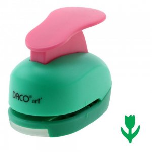 Perforator DACO Hobby, Model Lalea, Plastic/Metal, Diametru 2.5 cm, Multicolor, Perforatoare Lucru Manual, Perforatoare Activitati Creative, Perforatoare Felicitari si Invitatii, Perforatoare Hartie, Perforator pentru Decoratiuni, Accesorii Craft