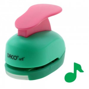 Perforator DACO Hobby, Model Nota Muzicala, Plastic/Metal, Diametru 2.5 cm, Multicolor, Perforatoare Lucru Manual, Perforatoare Activitati Creative, Perforatoare Felicitari si Invitatii, Perforatoare Hartie, Perforator pentru Decoratiuni