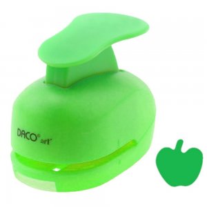 Perforator DACO Hobby, Model Mar, Plastic/Metal, Diametru 1.8 cm, Verde, Perforatoare Lucru Manual, Perforatoare Activitati Creative, Perforatoare pentru Felicitari si Invitatii, Perforatoare Hartie, Perforator pentru Decoratiuni, Accesorii Craft