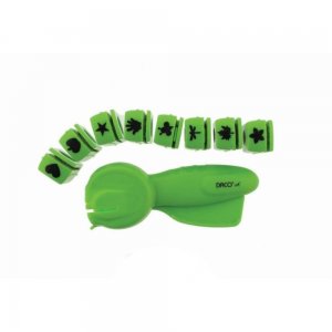 Perforator DACO Hobby, Opt Forme Interschimbabile, Perforare 1 cm, Verde, Perforatoare Lucru Manual, Perforatoare Activitati Creative, Perforatoare pentru Felicitari si Invitatii, Perforatoare cu Modele pentru Hartie, Perforator pentru Decoratiuni