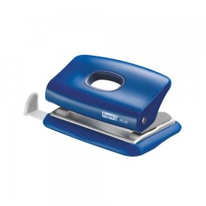 Perforator Rapid FC10, Capacitate 10 Coli, Plastic/Metal, Albastru, Perforator pentru Hartie, Perforator de Hartie, Perforatoare Hartie, Perforatoare Birou, Perforatoare de Hartie, Perforatoare 10 Coli, Perforatoare Scoala, Perforatoare Rapid