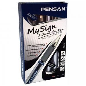 Set 12 Pixuri cu Gel PENSAN My Sign, Mina Neagra, Varf de 1 mm, Corp din Plastic cu Grip de Cauciuc si Capac, Pixuri cu Gel, Pix Negru, Pixuri Negre, Pix cu Gel Negru, Pixuri cu Gel Negru, Pix Pensan, Set Pixuri cu Gel, Rechizite Scolare