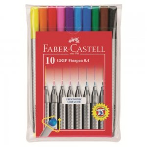 Set 10 Pix Linere Faber-Castell Grip, 0.4 mm, Pix Liner Faber-Castell 0.4 mm, Set Linere Faber-Castell, Faber-Castell Linere 0.4 mm Set, Set Pixuri Colorate, Liner Faber-Castell, Finelinere, Pixuri, Pix, Pixuri Scoala, Pix Scoala
