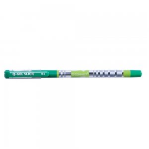 Set 12 Pixuri cu Gel, Capac + Clips de Prindere, Varf de 0.5 mm, Corp Semitransparent cu Grip, Culoare Verde, Pix Q-CONNECT, Accesorii Birou, Instrumente de Scris, Accesorii Scoala