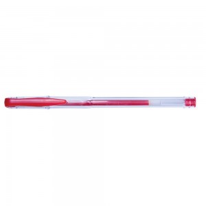 Set 50 Pixuri cu Gel, Capac + Clips de Prindere, Varf de 0.7 mm, Corp Transparent cu Grip, Culoare Rosie, Pix OFFICE PRODUCTS, Accesorii Birou, Instrumente de Scris, Accesorii Scoala