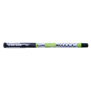 Set 12 Pixuri cu Gel, Capac + Clips de Prindere, Varf de 0.5 mm, Corp Semitransparent cu Grip, Culoare Neagra, Pix Q-CONNECT, Accesorii Birou, Instrumente de Scris, Accesorii Scoala