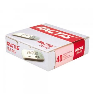 Set 48 Radiere FACTIS, Cauciuc Natural, Alb/Gri, Radiera Alba, Radiera Dreptunghiulara, Radiere, Guma de Sters, Gume de Sters, Radiera Creion, Radiere Creion, Radiera Cauciuc, Radiera Simpla, Instrumente de Sters, Rechizite