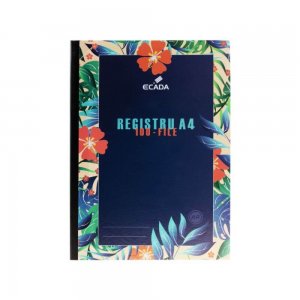 Registru Cartonat Ecada, A4, 100 File, Matematica, Legatura Cusuta, 60 g/m², Registru Coperta Carton, Registru Foi Cusuta, Caiet Registru A4 cu Patratele, Registre Cartonate, Registre Legaturi Cusute, Registru Coperta Cartonata