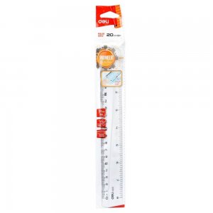 Rigla Transparenta Deli, 20 Cm, Plastic, Incolora, Rigla Din Plastic, Rigle Din Plastic, Liniar Din Plastic, Liniar Plastic, Rigle Plastic, Rigle Matematica, Rigla 20 Cm, Liniar 20 Cm, Liniar Matematica, Liniar Scoala, Rigla Scoala, Rigla Transparenta