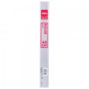 Rigla Transparenta Deli, 40 Cm, Plastic, Incolora, Rigla Din Plastic, Rigle Din Plastic, Liniar Din Plastic, Liniar Plastic, Rigle Plastic, Rigle Matematica, Rigla 40 Cm, Liniar 40 Cm, Liniar Matematica, Liniar Scoala, Rigla Scoala, Rigla Transparenta