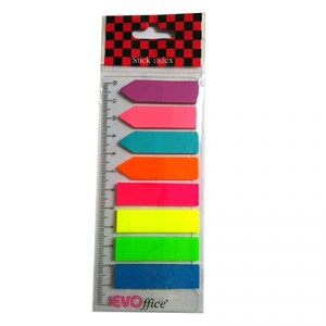 Stick Index Plastic Color EVOffice cu Rigla, Forma Steag si Sageata, Dimensiune 44x12.7 mm, 8 Culori Neon x 25 File Stick Index Plastic Color EVOffice cu Rigla, Forma Steag si Sageata, Dimensiune 44x12.7 mm, 8 Culori Neon x 25 File
