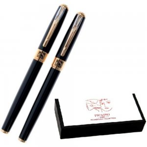 Set Pix si Stilou PICASSO, Penita Placata cu Aur 22k, cu Convertor, Corp Negru/Auriu, Set Pix si Stilou, Set Pix si Stilou Picasso, Pix Placat cu Aur, Stilou Lux, Stilou Placat cu Aur, Stilou Picasso, Pix Picasso Set Pix si Stilou PICASSO, Penita Placata cu Aur 22k, cu Convertor, Corp Negru/Auriu, Set Pix si Stilou, Set Pix si Stilou Picasso, Pix Placat cu Aur, Stilou Lux, Stilou Placat cu Aur, Stilou Picasso, Pix Picasso