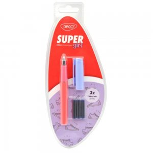 Stilou DACO Plastic, Penita Iridium Tip F, Roz/Mov, Cerneala Standard, Stilouri cu Penita F, Stilouri Office, Stilouri Elegante, Stilouri cu Cerneala Standard, Rechizite, Accesorii pentru Scris, Instrumente de Scris