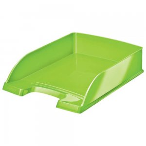 Tavita Documente Leitz Wow, A4, Plastic, Verde Metalizat, Suport Documente Leitz Wow, Tavita pentru Documente, Suport pentru Documente, Suport Birou Documente, Suport de Birou pentru Documente, Suport Acte