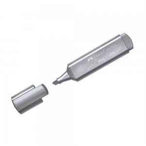 Textmarker Faber – Castell 1546, Argintiu Metalizat, Rechizite Scolare, Textmarker Pigmentat, Accesorii pentru Birou, Marker Metalizat Argintiu, Textmarker Argintiu, Markere Evidentiatoare, Marker Evidentiator, Highlighter Argintiu