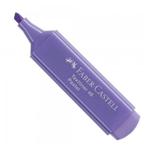 Textmarker Faber – Castell 1546, Lila Pastel, Rechizite Scolare, Textmarker Pigmentat, Accesorii pentru Birou, Marker Pastel Scoala, Textmarker Lila,  Markere Evidentiatoare, Marker Evidentiator, Highlighter Lila