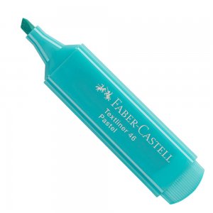 Textmarker Faber – Castell 1546, Turcoaz Pastel, Rechizite Scolare, Textmarker Pigmentat, Accesorii pentru Birou, Marker Pastel Scoala, Textmarker Turcoaz, Markere Evidentiatoare, Marker Evidentiator, Highlighter Turcoaz, Highlighter Albastru