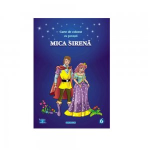 Mica Sirena, Carte de Colorat cu Povesti A4