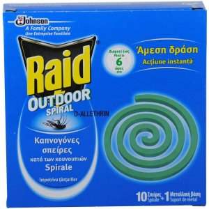 Set 10 Spirale Anti Tantari Raid, 11.5 g, Exterior, Insecticid pentru Exterior, Capcane pentru Insecte, Insecticid Spirale Raid, Insecticide Raid, Solutie Impotriva Tantarilor Raid Set 10 Spirale Anti Tantari Raid, 11.5 g, Exterior, Insecticid pentru Exterior, Capcane pentru Insecte, Insecticid Spirale Raid, Insecticide Raid, Solutie Impotriva Tantarilor Raid