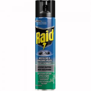 Spray Anti Muste si Tantari Raid, Eucalipt, 400 ml, Insecticid, Spray Anti Insecte Raid, Spray Insecticid pentru Muste si Tantari, Spray Raid Anti Muste si Tantari, Spray Raid Impotriva Mustelor si Tantarilor, Insecticid Raid, Insecticide Raid