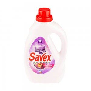 Detergent de Rufe Lichid SAVEX 2 in 1 Parfum Lock Color Brightness, 1L, 20 Spalari, Detergent Lichid pentru Rufe, Detergent Automat pentru Haine, Detergenti Lichid pentru Haine, Solutii Curatare a Hainelor