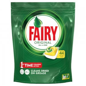 Detergent Pernute FAIRY Original All in One, 44 Capsule, pentru Masina de Spalat Vase, Detergent de Vase, Detergent Anticalcar Masina de Spalat Vase, Detergent Tablete pentru Masina de Spalat Vase, Detergent Capsule pentru Vase
