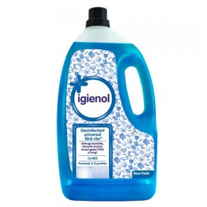 Dezinfectant Universal fara Clor Igienol Blue Fresh, 4 L, Dezinfectant Universal, Igienol Solutie Dezinfectanta Universala, Lichid Dezinfectant pentru Suprafete, Bidon Dezinfectant, Solutie Dezinfectanta Lichida, Solutie Lichida Dezinfectanta