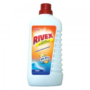 Solutie pentru Suprafete Antibacteriana Rivex Ocean, 1L, Solutie de Curatat Multisuprafete, Solutie de Curatat cu Clor, Solutie Lichida pentru Curatat Diverse Suprafete