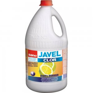 Inalbitor cu Clor 2 in 1 SANO Javel Clor 4 L, Curata si Inalbeste, Solutie de Curatare, Solutie de Inalbire, Solutie de Curatare cu Clor, Solutie Inalbitoare, Solutie cu Clor pentru Curatare, Solutie de Inalbire cu Clor, Detergent cu Clor