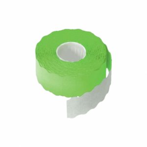 Set 12 Role de 600 Etichete Ecada, Ondulate, Verde