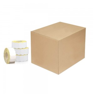 Set 200 Role Etichete de Pret Albe ROLLIS, Dimensiuni 26x12 mm, 1500 Etc/Rola - Etichete Autoadezive Colturi Rotunjite