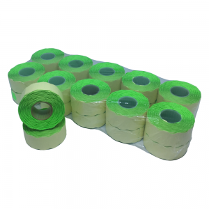 20 Role 1500 Etichete Pret ROLLIS Verzi 26x12 mm, Etichete pentru Marcatoare de Pret, Etichete Autoadezive Colorate, Etichete Pret, Etichete Autoadezive Pret, Etichete Pret Colturi Rotunjite, Etichete cu Colturi Rotunjite pentru Preturi