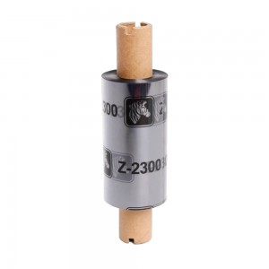 Ribon cu Ceara Zebra Wax 2300 Negru, 64mm x 74m, Ink Out, Etichete Semilucioase, Ribon Zebra, Ribon Ceara, Ribon Zebra Ceara, Ribon Etichete, Ribon pentru Etichete, Ribon de Etichete, Riboane, Riboane Ceara, Riboane Imprimare, Riboane Negre