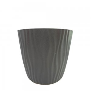 Ghiveci cu Model de Val Sahara, 23x20.5 cm, Gri Inchis, Plastic, Separator Inclus, Ghiveci, Ghiveci cu Model, Ghiveci Flori, Ghiveci Pentru Flori, Ghiveci Color, Ghiveci Interior, Ghiveci Plastic, Ghiveci Cu Model de Val, Ghiveci Interior Flori