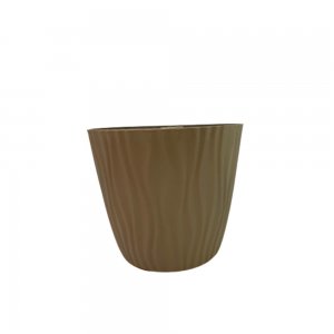 Ghiveci cu Model de Val Sahara, 18x16.5 cm, Maro Pal, Plastic, Separator Inclus, Ghiveci, Ghiveci cu Model, Ghiveci Flori, Ghiveci Pentru Flori, Ghiveci Color, Ghiveci Interior, Ghiveci Plastic, Ghiveci Cu Model de Val, Ghiveci Interior Flori
