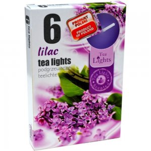 Lumanari Pastile, Parfumate cu Liliac, Timp de Ardere 4.5 h, 6 Buc/Set, Lumanare Parfumata, Lumanari Parfumate pentru Camera, Lumanari Parfumate Decorative