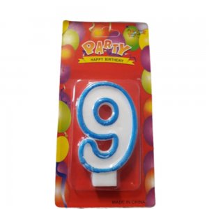 Lumanare Aniversara Cifra 9, Lungime 7 cm, Parafina, Cifre pentru Tort, Lumanari din Parafina, Lumanari Aniversare, Lumanari pentru Tort, Lumanare pentru Zile de Nastere, Lumanare Cifra pentru Tort, Cifre Lumanari pentru Tort