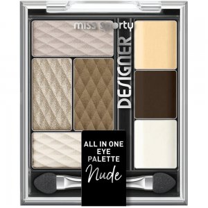 Paleta de Farduri MISS SPORTY Designer All in One Palette Nude, 100 Nude Designer, 9.5 g, Farduri pentru Pleoape, Farduri de Ochi, Farduri pentru Ochi, Paleta Farduri pentru Pleoape, Paleta Farduri de Ochi, Farduri de Ochi Nud