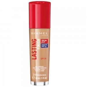 Fond de Ten Rimmel Lasting Finish 25h, 210 Golden Beige, 30 ml, Fond de Ten cu Acoperire, Fond de Ten cu Acoperire Mare, Fond de Ten Rezistent, Fond de Ten Zilnic, Fond de Ten Rimmel London, Fond de Ten Lasting Finish, Fond de Ten pentru Fata