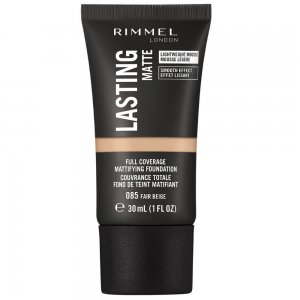 Fond de Ten Rimmel Lasting Matte, 085 Fair Beige, 30 ml, Fond de Ten cu Acoperire, Fond de Ten Efect Mat, Fond de Ten cu Acoperire Mare, Fond de Ten Rezistent, Fond de Ten Zilnic, Fond de Ten Rimmel London, Fond de Ten Lasting Finish Matte