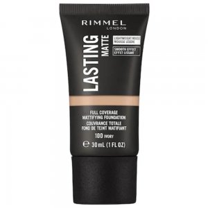 Fond de Ten Rimmel Lasting Matte, 100 Ivory, 30 ml, Fond de Ten cu Acoperire, Fond de Ten Efect Mat, Fond de Ten cu Acoperire Mare, Fond de Ten Rezistent, Fond de Ten Zilnic, Fond de Ten Rimmel London, Fond de Ten Lasting Finish Matte