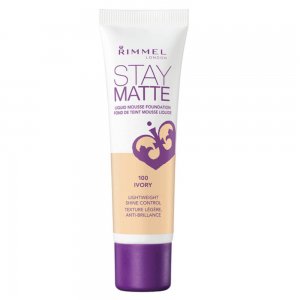 Fond de Ten RIMMEL LONDON Stay Matte, 100 Ivory, 30 ml, Fond de Ten Matifiant, Fond de Ten cu Acoperire Medie, Fond de Ten Rezistent, Fond de Ten Micsorare Pori, Fond de Ten Rimmel London, Fond de Ten Spuma, Fond de Ten pentru Fata