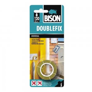 Banda Dublu Adeziva Universala Bison, 19 mm x 1.5 m, Pentru Fixare Permanenta, Banda Dublu Adeziva Fixare Permanenta, Banda Adeziva cu Doua Fete, Banda Adeziva Fixare Permanenta, Banda Dubla Adeziva, Banda Adeziva Dubla, Banda Adeziva Doua Fete