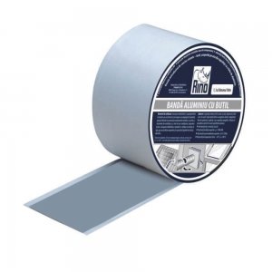 Banda de Etansare din Aluminiu cu Butil RINO, 1.1x200mm x 10m, Banda Etansare Aluminiu cu Butil, Banda din Aluminiu pentru Etansare, Banda pentru Etansare, Banda din Aluminiu cu Butil pentru Etansare