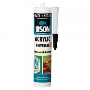 Mastic Etanseizant Bison Acrylic Universal, 300 ml, Negru, Etanseizant Acrilic, Mastic Etanseizant Universal, Mastic Etanseizant Acrilic, Etanseizant Universal, Mastic Etansare, Mastic Etansare Universal